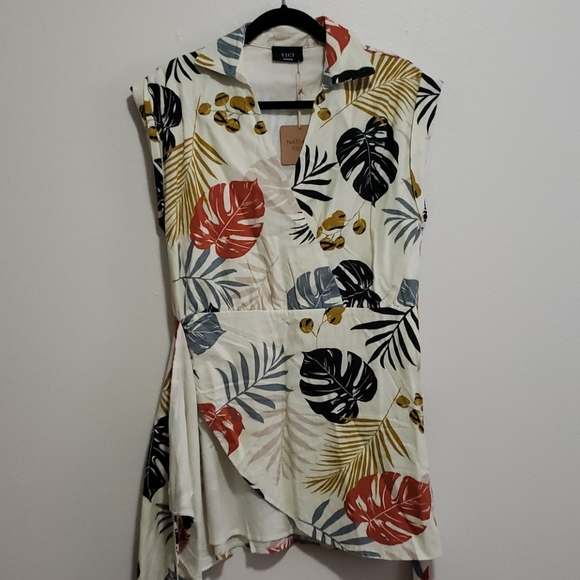 NEW VICI Canyon Palm Print Tie Dress - Picture 7 of 15